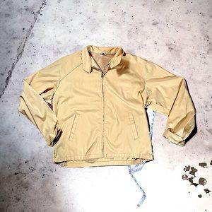 Vintage 70’s Beige Harrington bomber Jacket cropped western pattern Men’s M-L